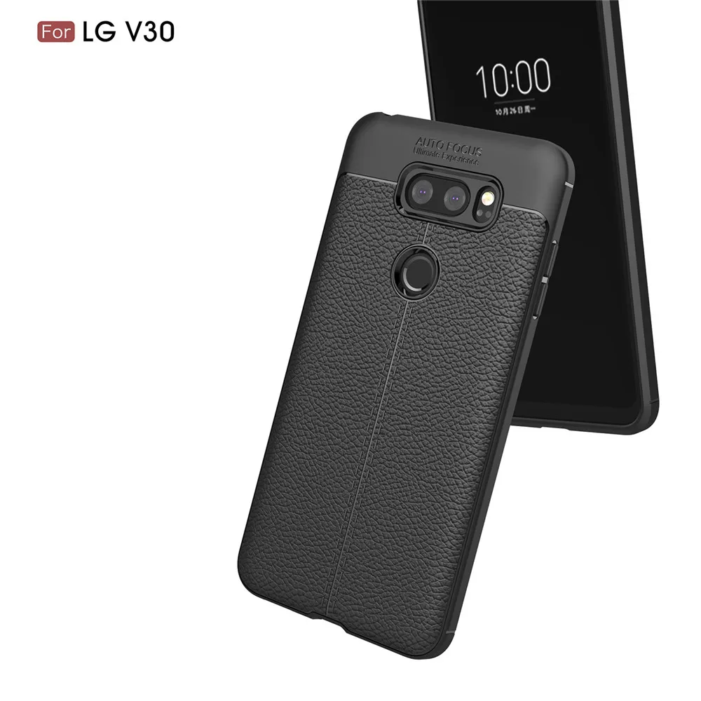 Для LG V30 V 30 чехол для телефона Роскошные искусственная кожа мягкая TPU силиконовая