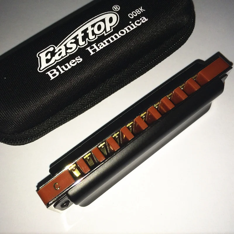 Губная гармошка Easttop диатоническая с 10 отверстиями 2 цвета 12 клавиш|easttop
