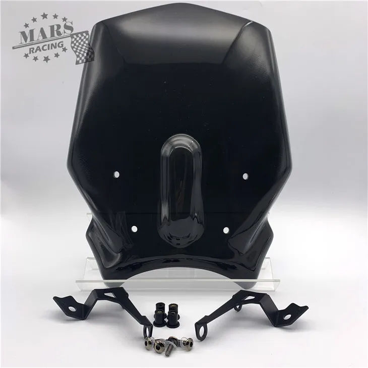 Черный Мотоцикл Спортивная Кепка с козырьком Viser лобовое стекло Подходит для Honda CB650R CB650-R 19-дымчатое лобовое стекло - Цвет: Черный