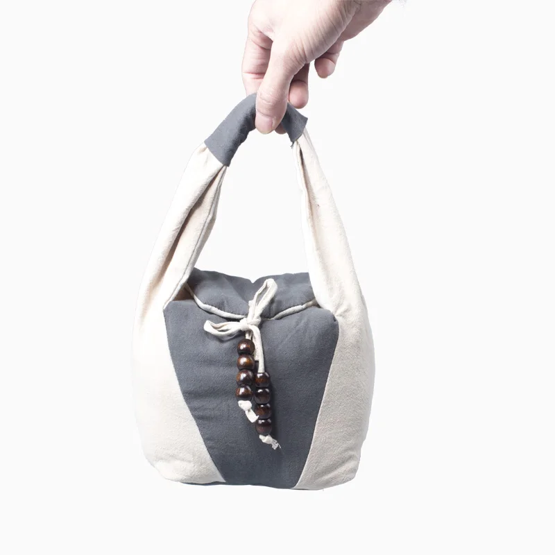 Японский портативный дорожный чайный набор сумка для хранения льняной пакет