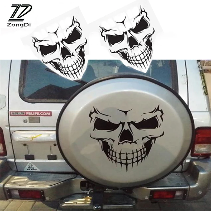 Светоотражающая Наклейка ZD в виде черепа для VW Passat B5 B6 Polo Golf 4 5 Chevrolet Cruze Lada Granta