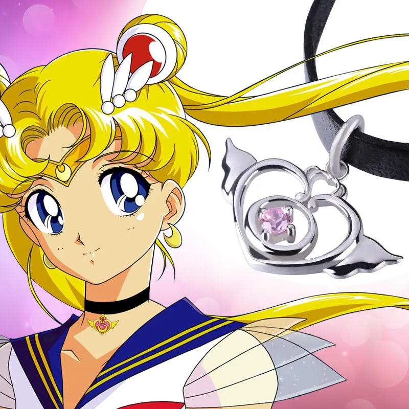 Anime Sailor Moon 20th Anniversary Heart Necklace Pendant 925 silver Cosplay Christmas Gift 1pcs | Украшения и аксессуары