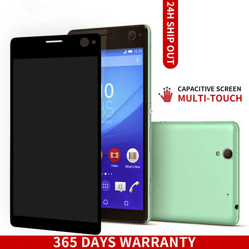 5.5&quot Original LCD For SONY Xperia C4 Display Touch Screen with Frame Dual E5303 E5353 E5333 | Мобильные телефоны и