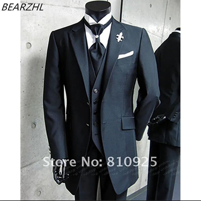

Men Suits For Wedding Tuxedos Slim Fit Custom Made Suit 2021 3 Piece Suits