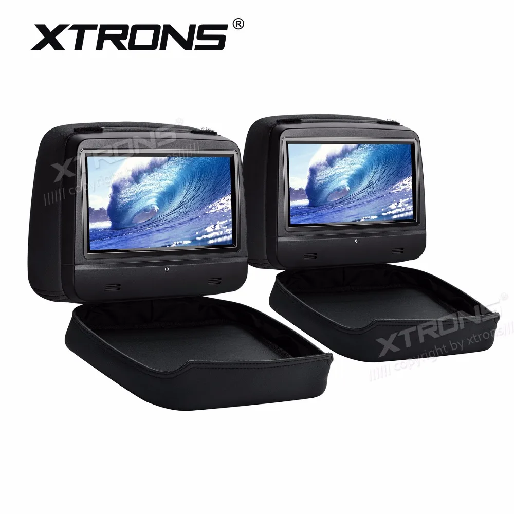 XTRONS 8 &quotHD 1280*720 цифровой сенсорный экран кожаный чехол подголовник автомобиля DVD