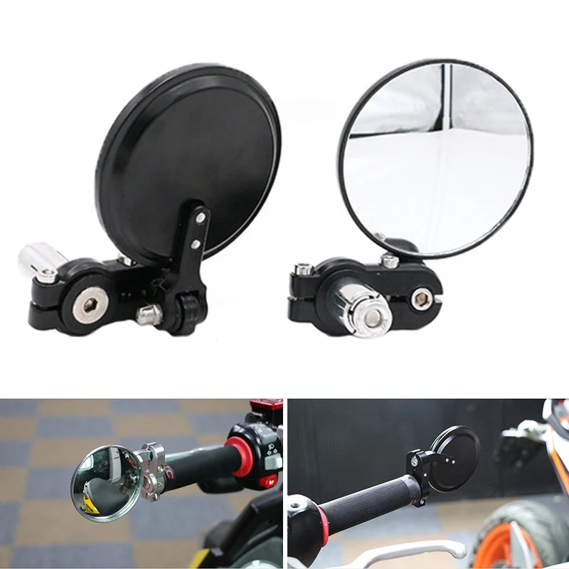 

1 Pair Aluminum Bicycle Rearview Adjustable Moto Bike Modified Folding Mirror HandleBar Motorcycle Rear view Side Mirrors RR7268