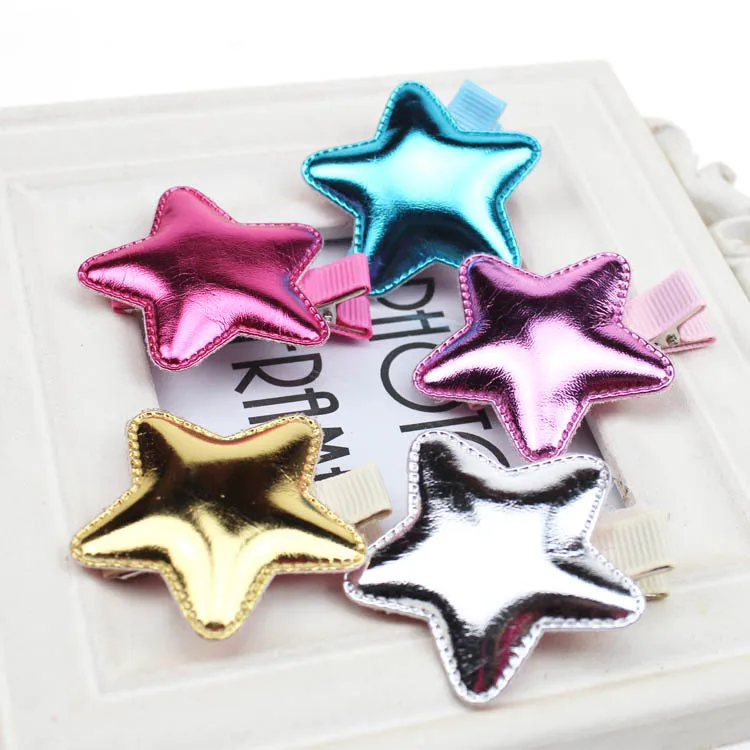 Cute Style Hair Accessories New Design Leather Shiny Star Baby Girls Crown Hairpins kids accessories Clip | Детская одежда и обувь