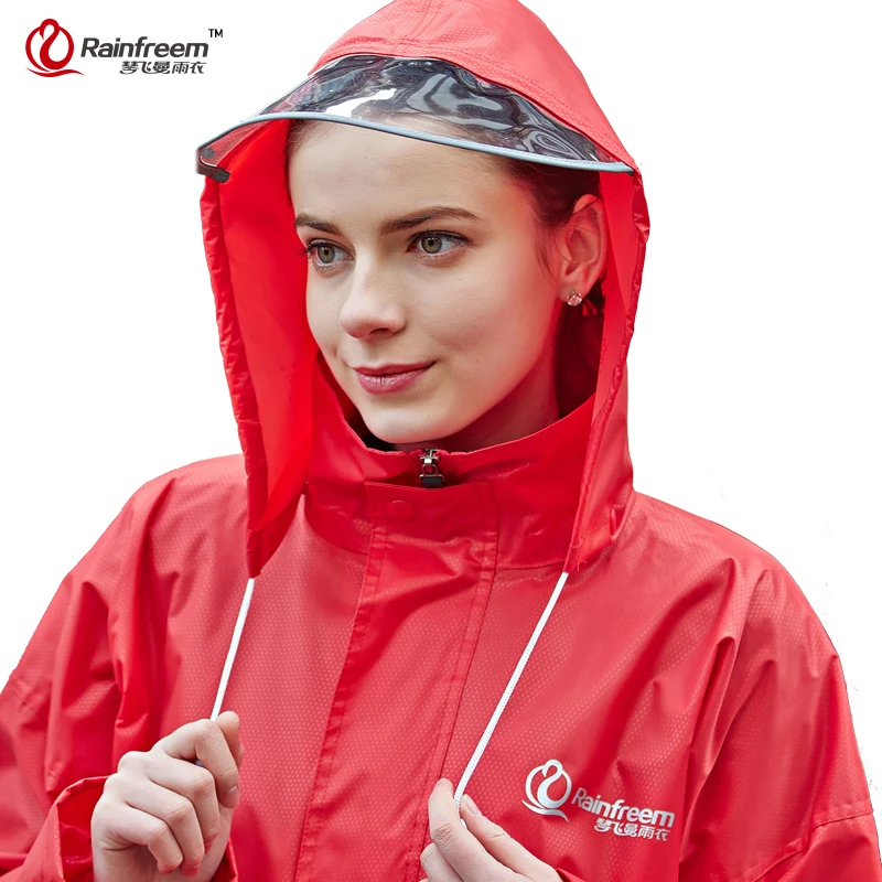 Rainfreem Горячая плащ костюм с капюшоном мотоцикл пончо мотоцикл езда дождевик S-6XL Пешие прогулки Рыбалка дождевик