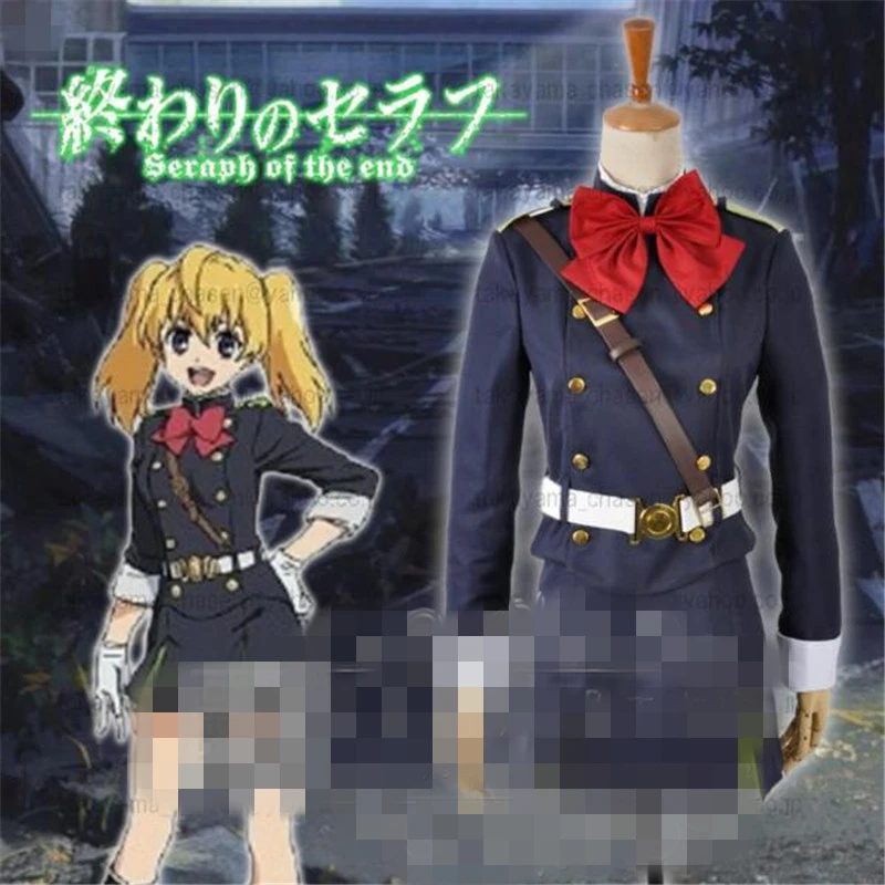 Аниме Косплей Костюм Серафим конца Mitsuba Sangu Hiiragi Shinoa Платье женское платье Z| |
