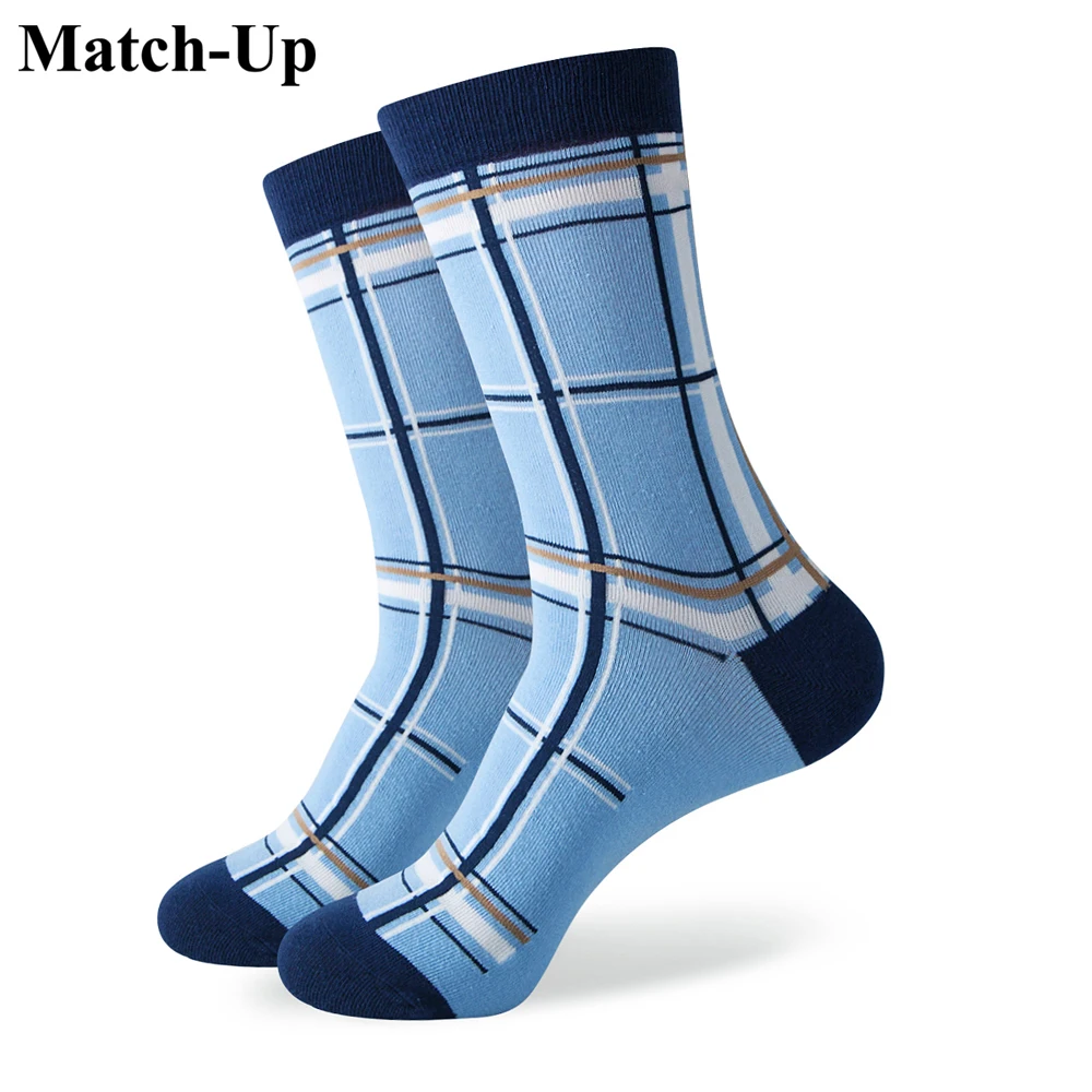 Забавные мужские хлопковые носки Match Up свадебные брендовые американский размер (7