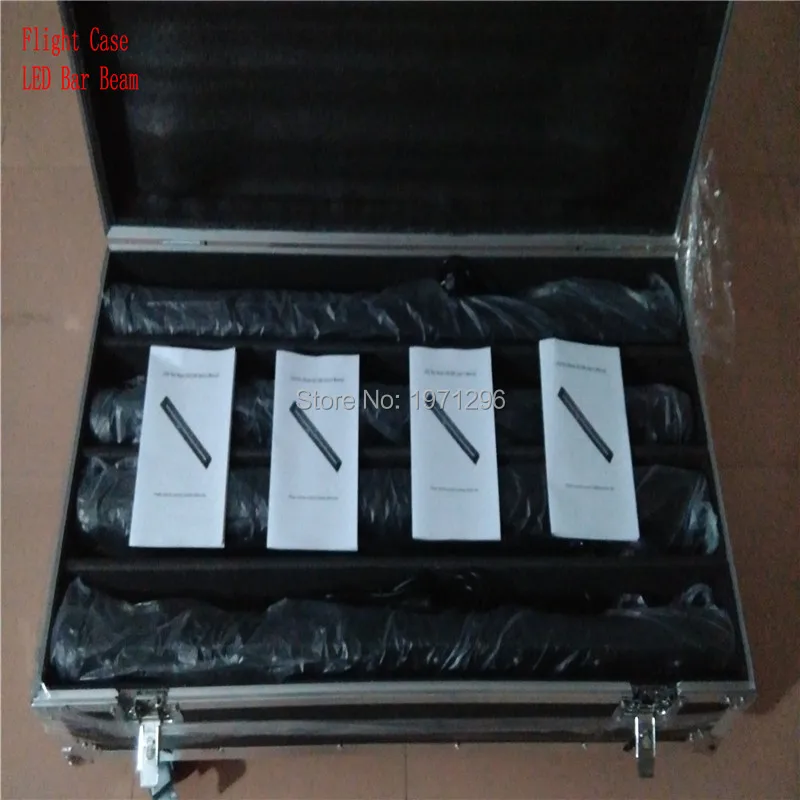 

Flight Case With 4pcs / lot LED Bar Beam Moving Head Light RGBW 8x12W Perfect for Mobile DJ, Party, nightclub Fast&Free Shipping