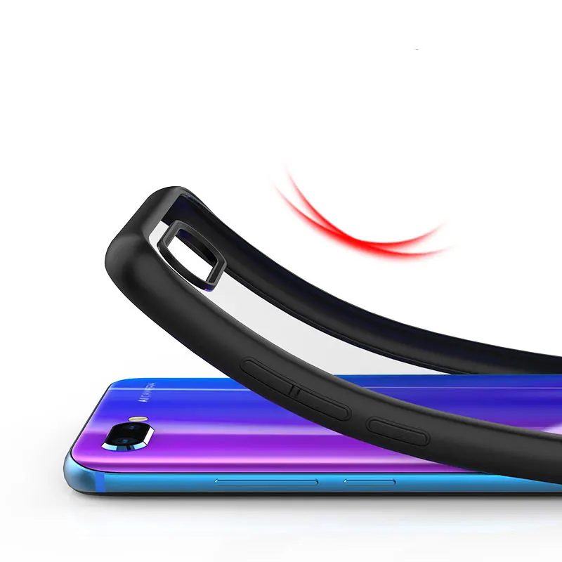 Ascromy For Huawei Honor 10 Case Hard Back Cover Silicone Bumper Protective Phone for Honor10 Accessories |