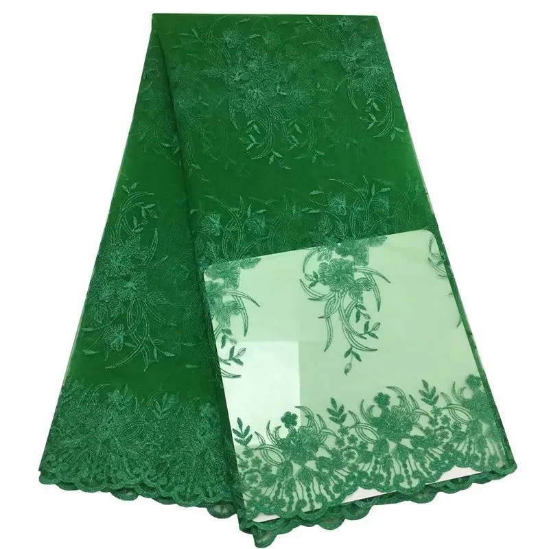 Королевский синий Новый Фиолетовый Африканский кружевной ткани вышитый