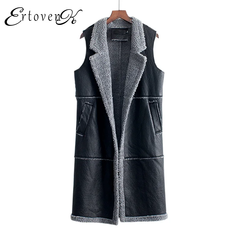 Новый жилет 2017 зимний куртка кожаная верхняя одежда толстые женские PU кардиган