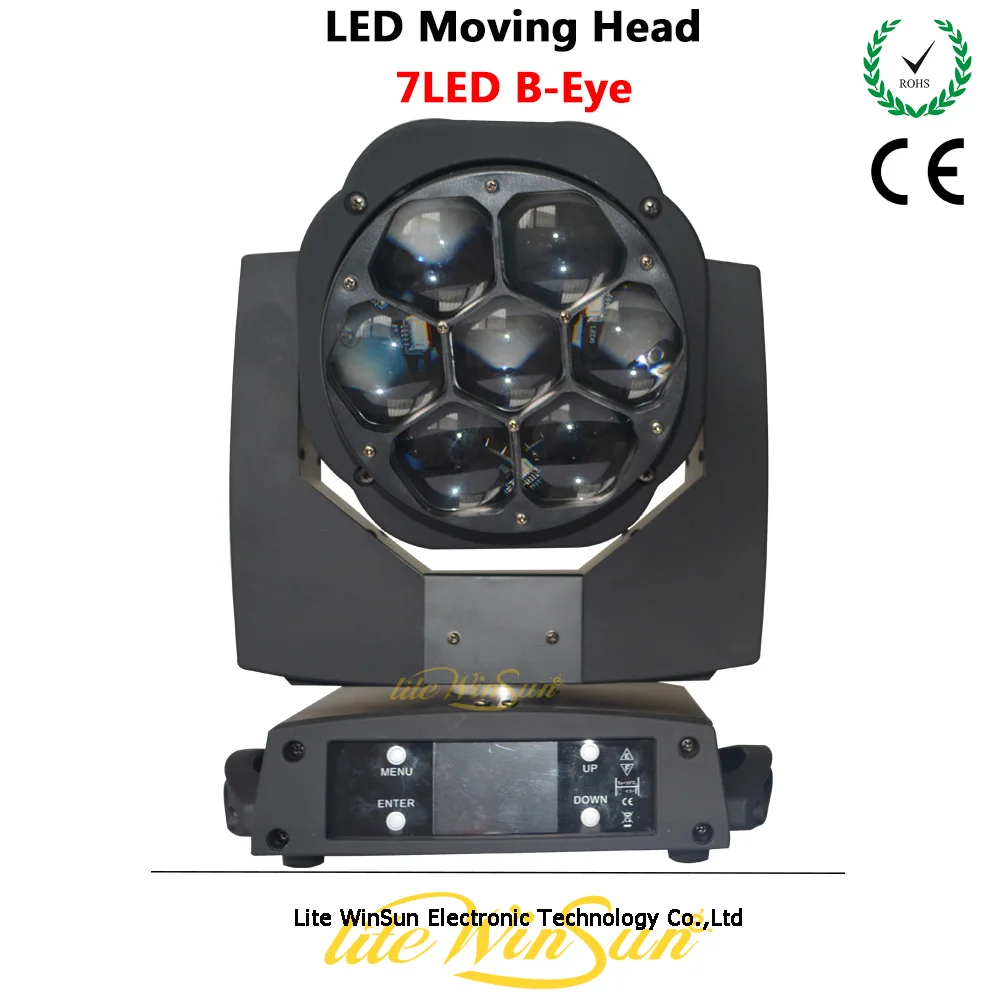 Litewinsune мини пчелиный глаз B Eye 7*15 W RGBW 4 в 1 светодиодный Поворотная голова светового