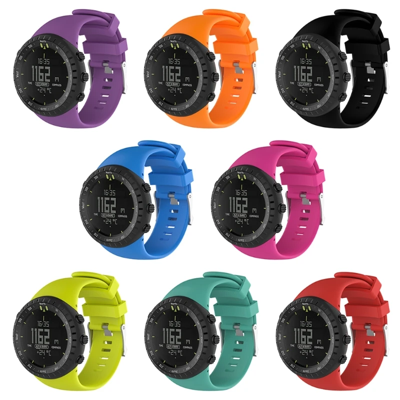 Сменный силиконовый ремешок для наручных часов Suunto Core черные спортивные часы |