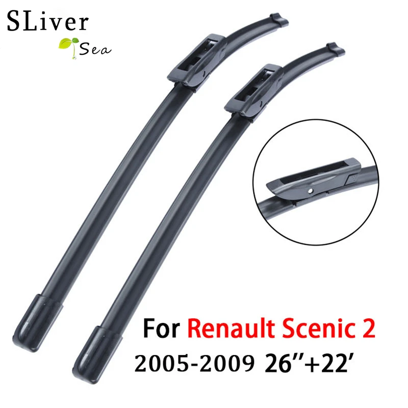 SLIVERYSEA стеклоочиститель для Renault Scenic 2 2005 2009 26 ''+ 22'' салфетки и аксессуары