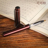 metal brown color calligraphy soft hair writing brush watercolor fountain pen painting drawing tool school supplies stationery