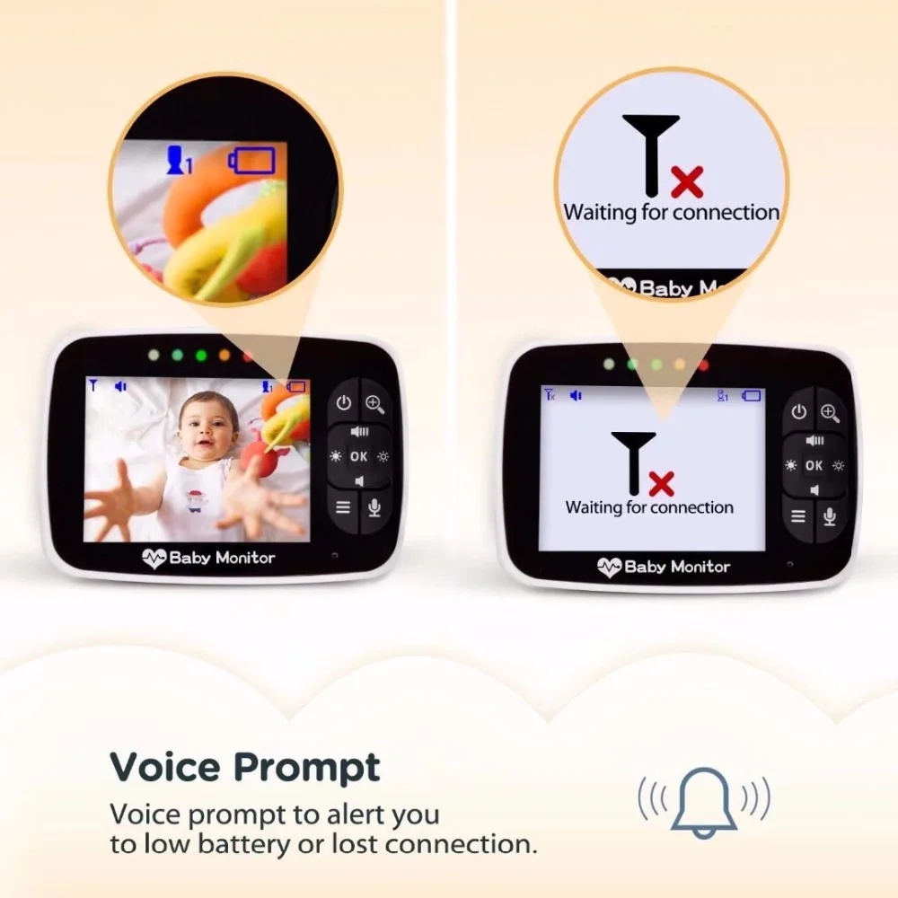 Беспроводной домофон 3 5 дюйма с дисплеем температуры сигнал для кормления