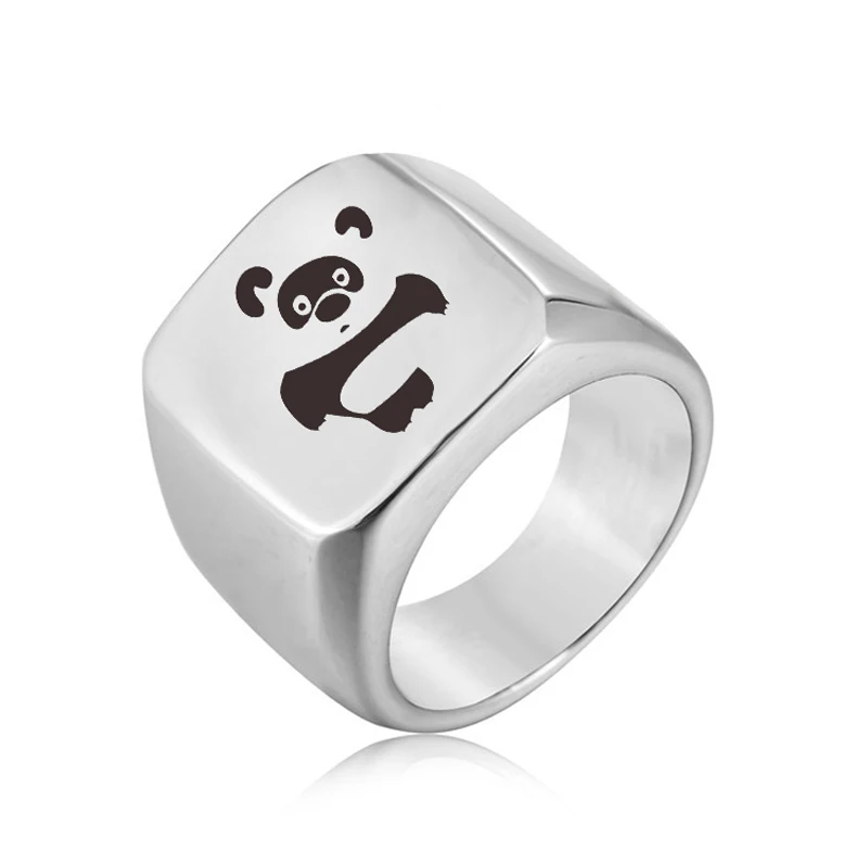 

Мужское кольцо из титановой стали, с символом из нержавеющей стали