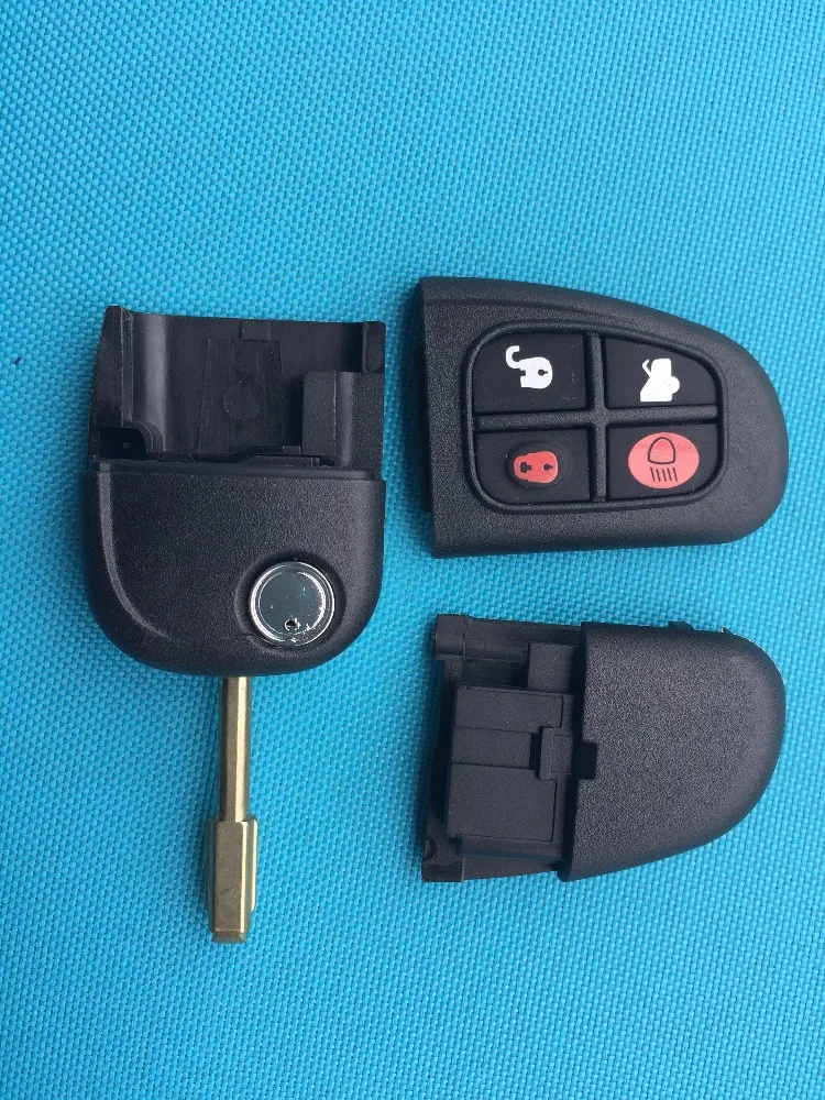 Для Jaguar X TYPE S XJ XKR XF XK E 4 кнопочный дистанционный умный флип-Брелок чехол Tibbe корпус
