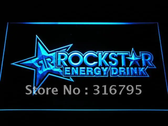 A228 Rockstar энергетический напиток Пивной бар светодиодный неоновый светильник с