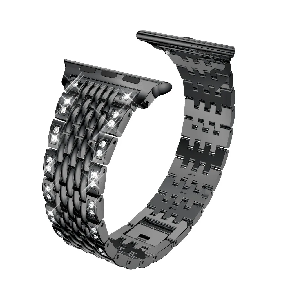 Новинка для apple i watch band наручные роскошные аксессуары из стали с бриллиантами