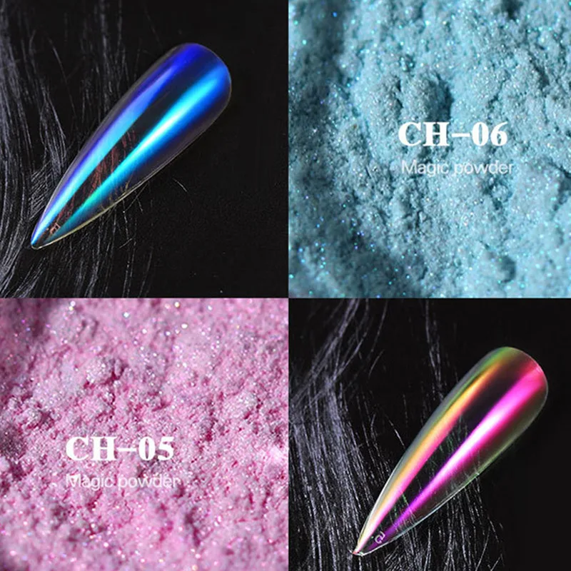 0.2g Aurora Mermaid Super Flashing Laser Nail Powder for UV Gel Polish Dream Glitter Dust Art Chrome Pigment | Красота и здоровье