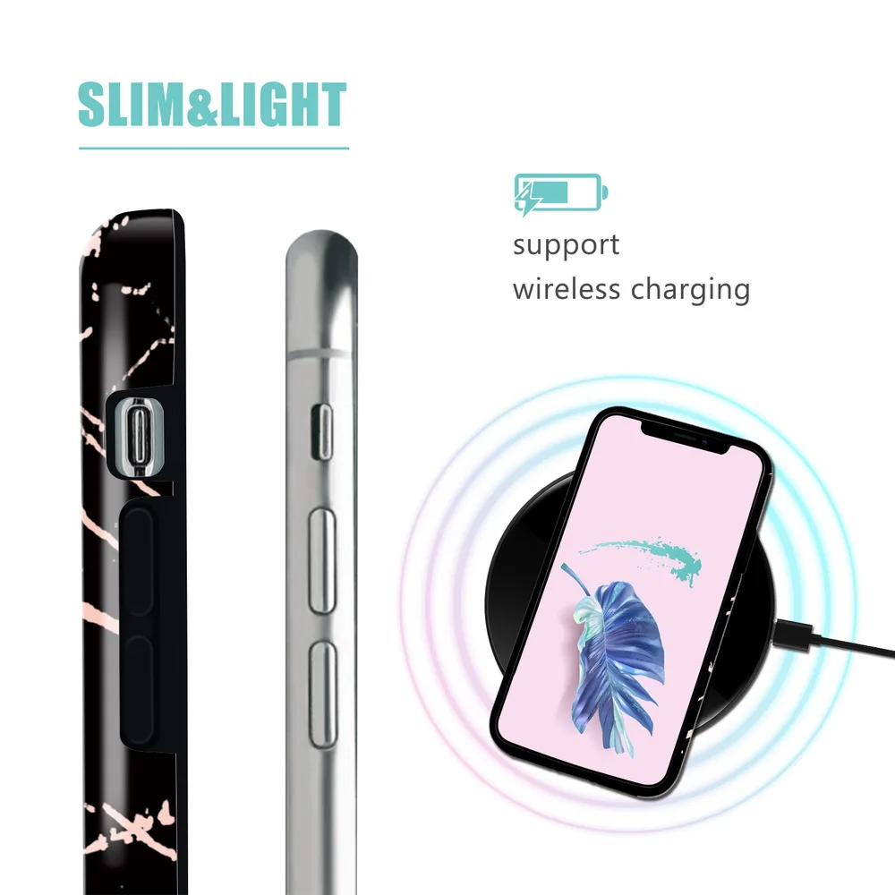 Роскошный чехол для телефона Netarlier для iPhone 11 Pro Max Xsmax XR 7Plus ix 8 6 6s черный розовое золото хром мрамор матовый толстый IMD чехол