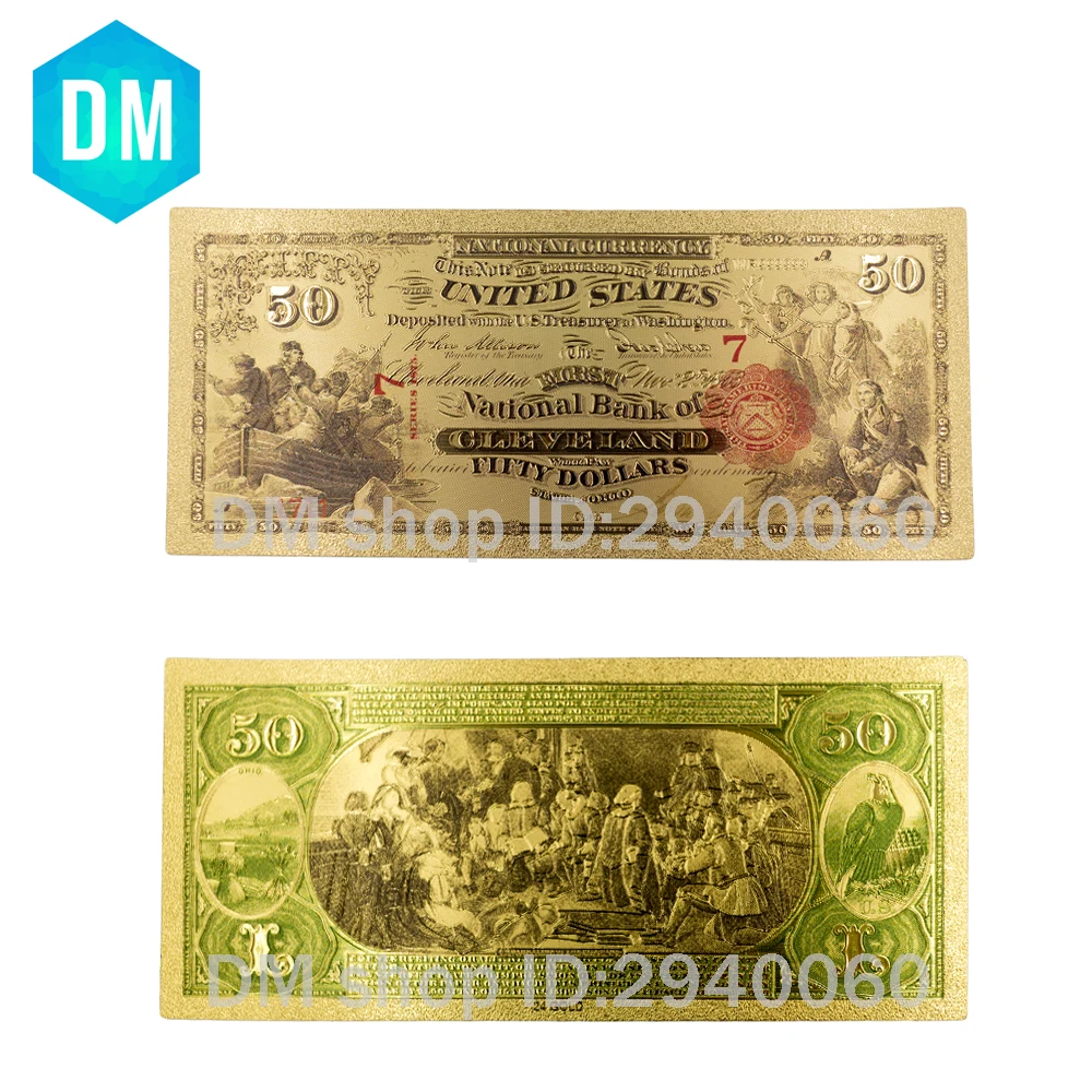 1875 год 24 К золото Фольга банкнот набор Бизнес Сувенирная Продукция 999 9 позолота