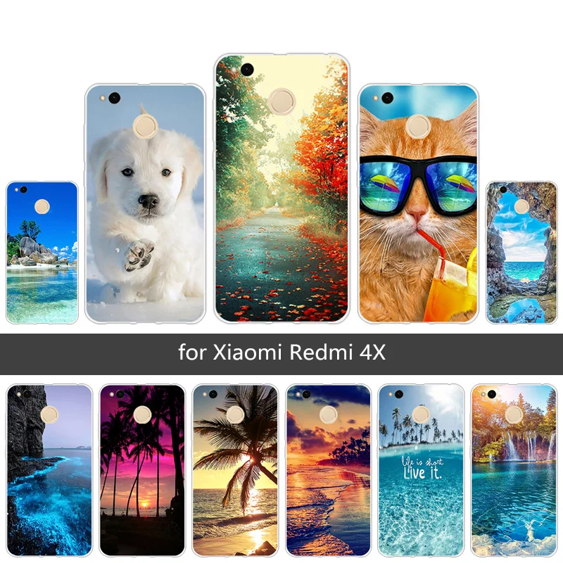 for Xiaomi Redmi 4X 4 X Case Soft Silicone For Redmi4X xiomi 4x Scen Black Cover 5.0 inch Phone Capa |