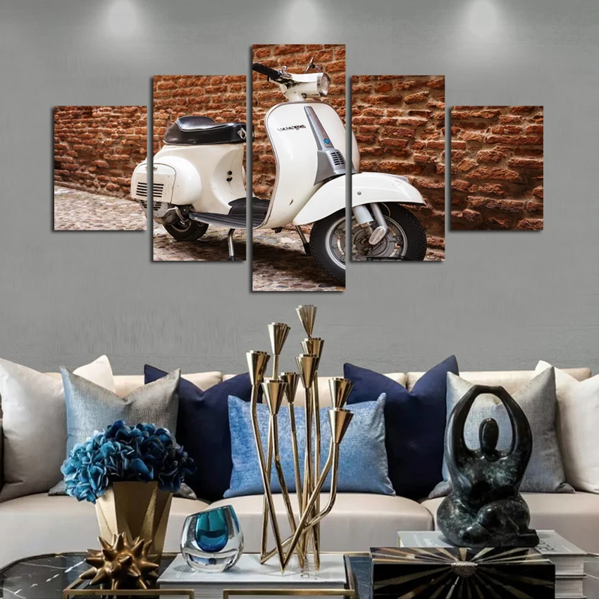 5 шт. натюрморт холст картина привлекает белый Электрический мотоцикл бытовое
