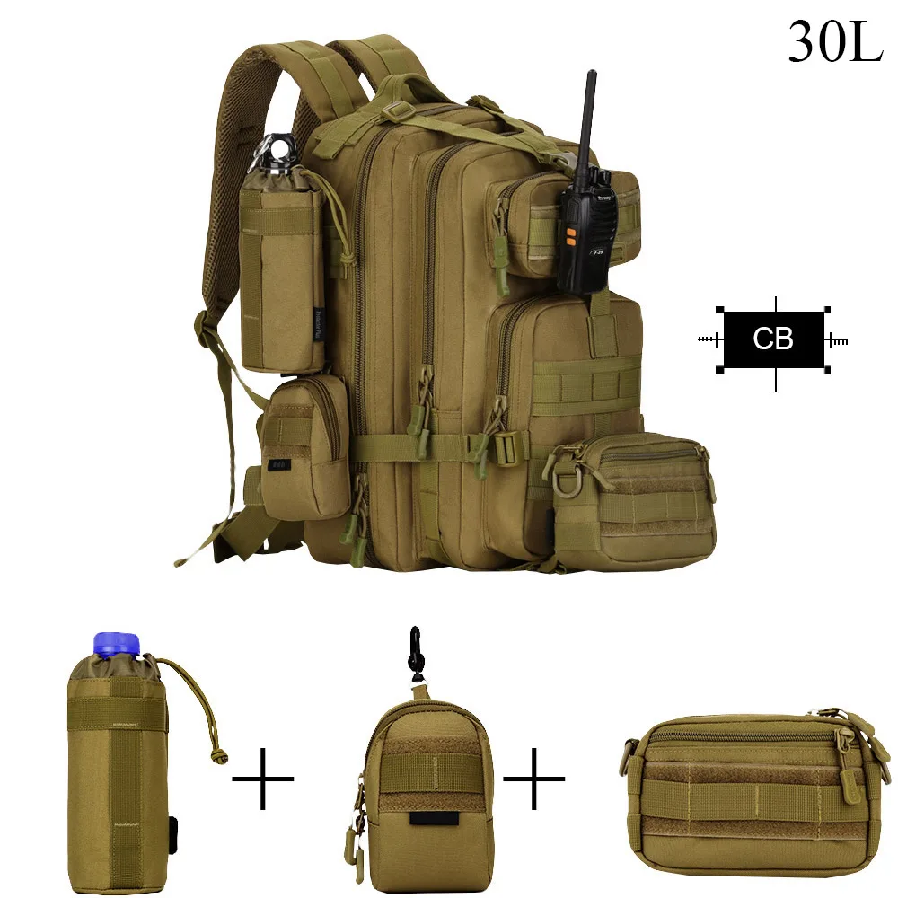 30 CB SINAIRSOFT 30L-40L 3P охотничий рыболовный Змеиный тактический рюкзак военный походный рюкзак спортивные туристические рюкзаки S410/S411 - Цвет: 30 CB