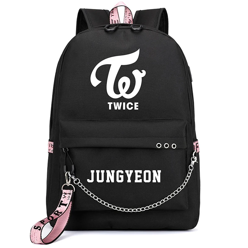 TWICE Tzuyu JungYeon ChaeYoung сумка на плечо Студенческая большая емкость usb зарядка Прямая поставка