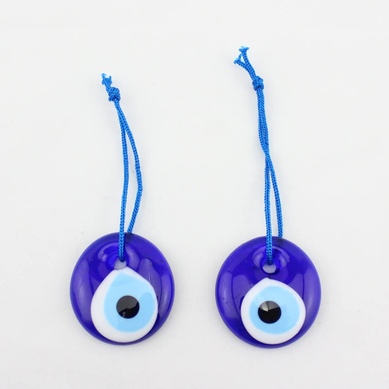 4cm Glass Evil Blue Eye Turkish Charm pendant hanging lucky eye handmade ornament Amulet Home Office Protector Arabic | Украшения и