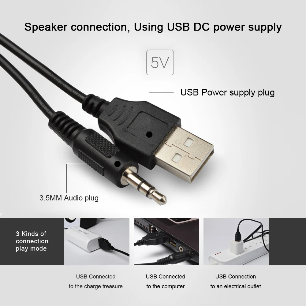 USB Проводная комбинированная Колонка SADA басовая стереоколонка с подключением к
