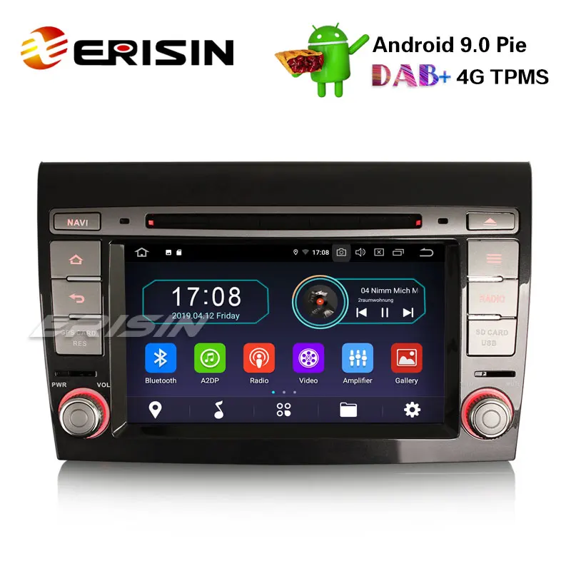 Erisin ES4971F " Android 9,0 Авторадио gps DAB+ WiFi OBD2 TPMS 4G DTV CD Bluetooth для Fiat Bravo