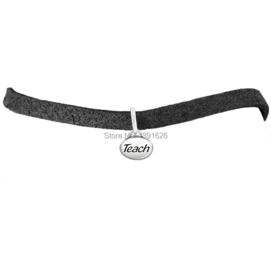 Колье Овальные Ювелирные Изделия Znic Сплава Серебра НАУЧИТЬ Сообщение Кожаный