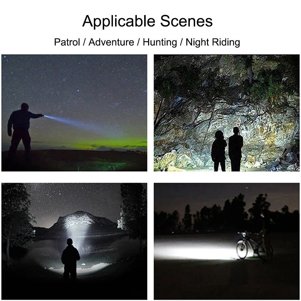 

Zoomable LED Flashlight Waterproof 800Lumens CREE XM-T6 3Modes Asafee Aluminum Alloy LED Torch Flashlights for Camping Fishing