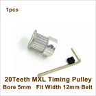 POWGE 20 зубьев MXL Зубчатый шкив диаметр 5 мм для ширины 12 мм MXL Зубчатый Ремень 3d принтер, Ultimaker(20 T 20 зубчатый шкив mxl)