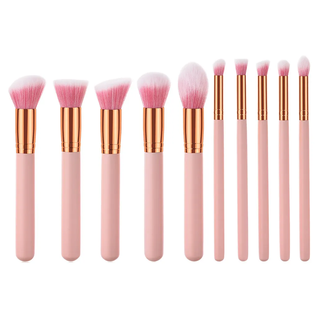 GUJHUI 10OPCS makeup brushes professional Foundation Eyebrow Eyeshadow Brush cosmetic blending pinceis de maquiagem | Красота и