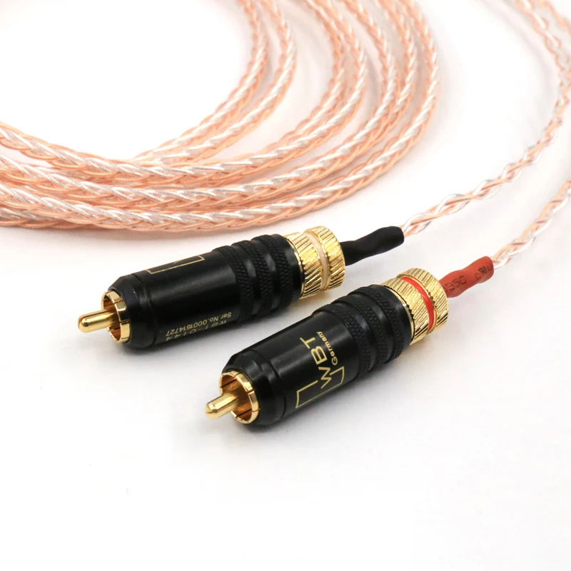 Аудиокабель Hi end с 2 rca на 3 5 мм Fi 1 аудио и видеокабеля OFC из чистой меди|audio cable rca|rca to