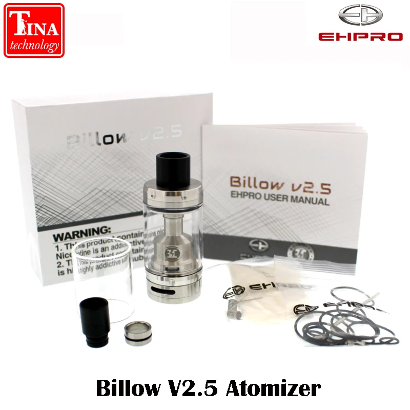 100% оригинал Ehpro Billow V2.5 RTA 6 0 мл ремонтный Танк ss атомайзер VS v2 billow v3 танк |