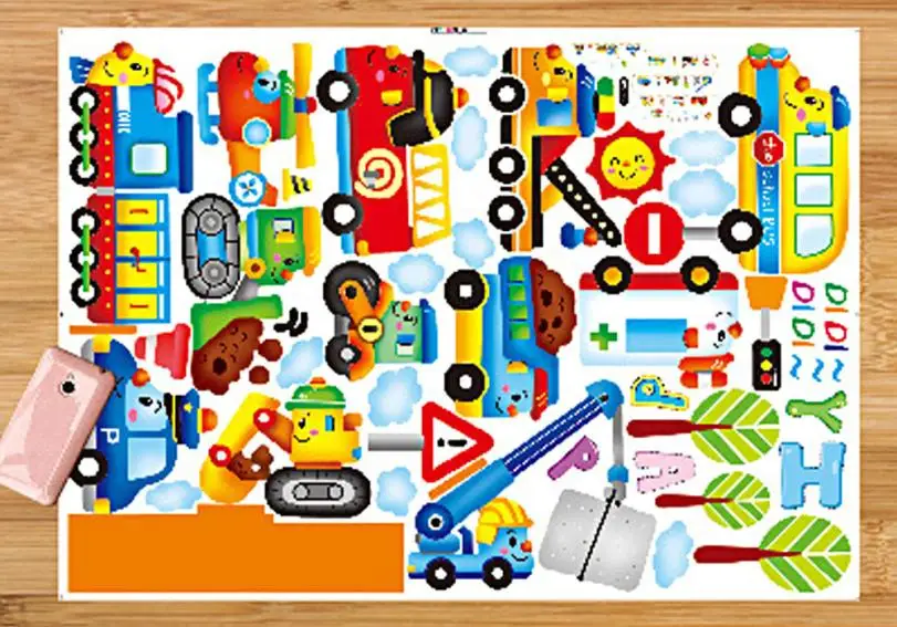 Home Decor Carton Animals train Removable Kids Baby Nuresery Wall Stickers Art wall sticker Deco mirror AU6 | Дом и сад