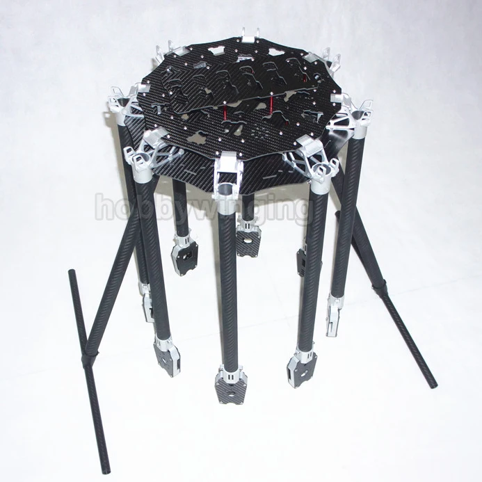 FPV CNC алюминиевый складной 1300 мм углеродное волокно UAV Octacopter Frame Kit|frame kit|cnc aluminiumcarbon