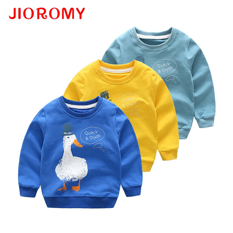 JIOROMY/футболка для мальчиков и девочек 201 7 новые осенние комплекты детской одежды