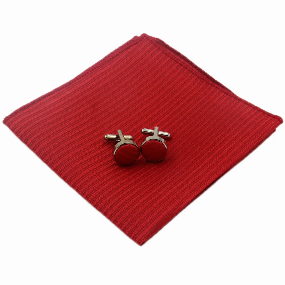Однотонный полосатый узор деловые шелковые галстуки наборы Hanky носовой платок