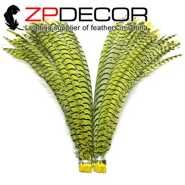 yellow ZPDECOR 50 шт./лот, разные цвета, хорошее качество, Зебра, перья для девушек, хвост, для карнавала, головной убор, Декор, перья, EMS/DHL - Цвет: yellow