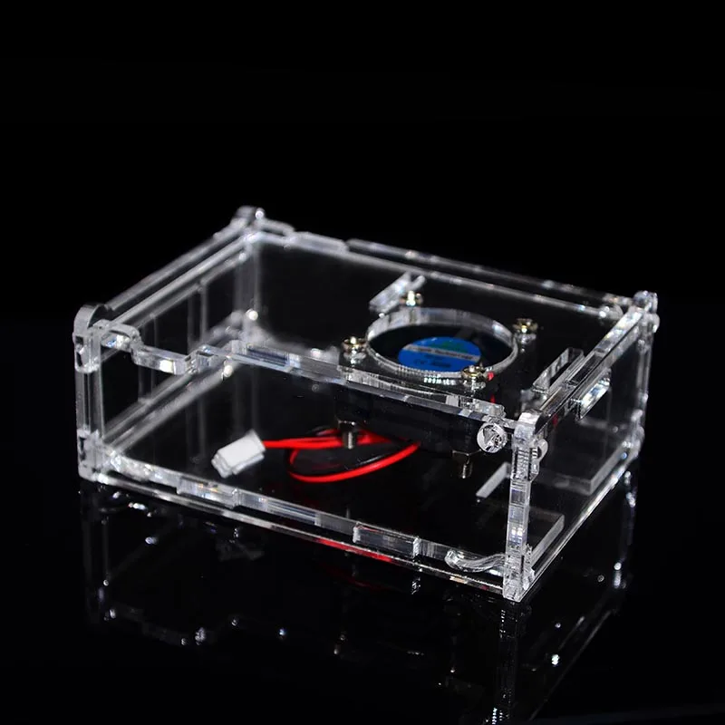 Для Raspberry Pi 3 Model B Plus акриловый чехол Коробка для 3B охлаждающий вентилятор