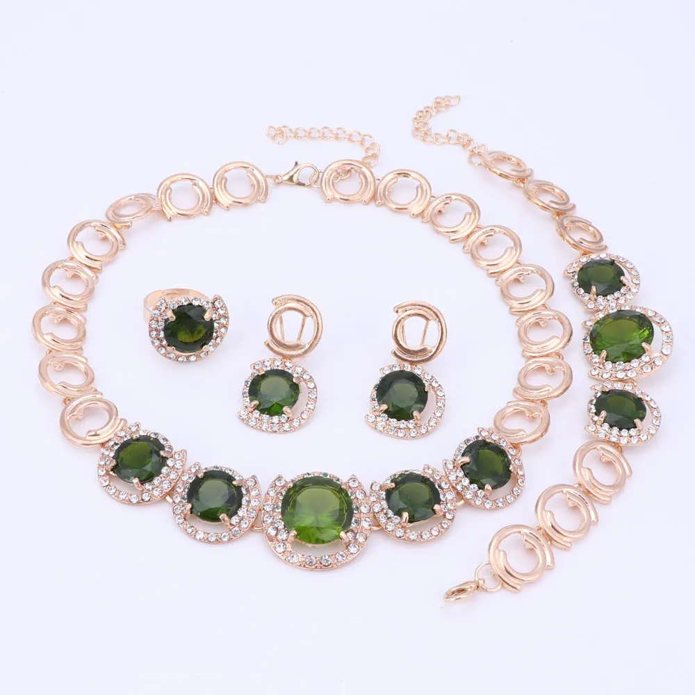 Африканский Золотой Цвет Роскошные Свадебные Ювелирные наборы свадебные